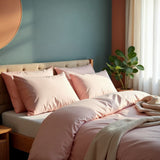 Royal Comfort 1000TC Cotton Blend Quilt Cover Sets King Blush-1951134822688755713