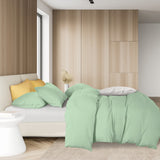 Royal Comfort 1000TC Cotton Blend Quilt Cover Set - King Green Mist - Front View