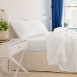 Royal Comfort - Balmain 1000TC Bamboo cotton Sheet Sets (Queen) - White - Front View