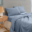 Royal Comfort  - Balmain 1000TC Bamboo Cotton Sheet Set - Queen - Blue Fog-1951134853193928705