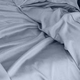 Royal Comfort - Balmain 1000TC Bamboo Cotton Sheet Set - King - Blue Fog - 45-Degree Angle
