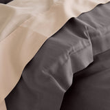 Royal Comfort - Balmain 1000TC Bamboo cotton Quilt Cover Sets (Queen) - Pewter - 45-Degree Angle