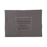 Royal Comfort - Balmain 1000TC Bamboo cotton Quilt Cover Sets (Queen) - Pewter - Close-Up Angle