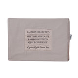 Royal Comfort - Balmain 1000TC Bamboo cotton Quilt Cover Sets (Queen) - Dove - Close-Up Angle