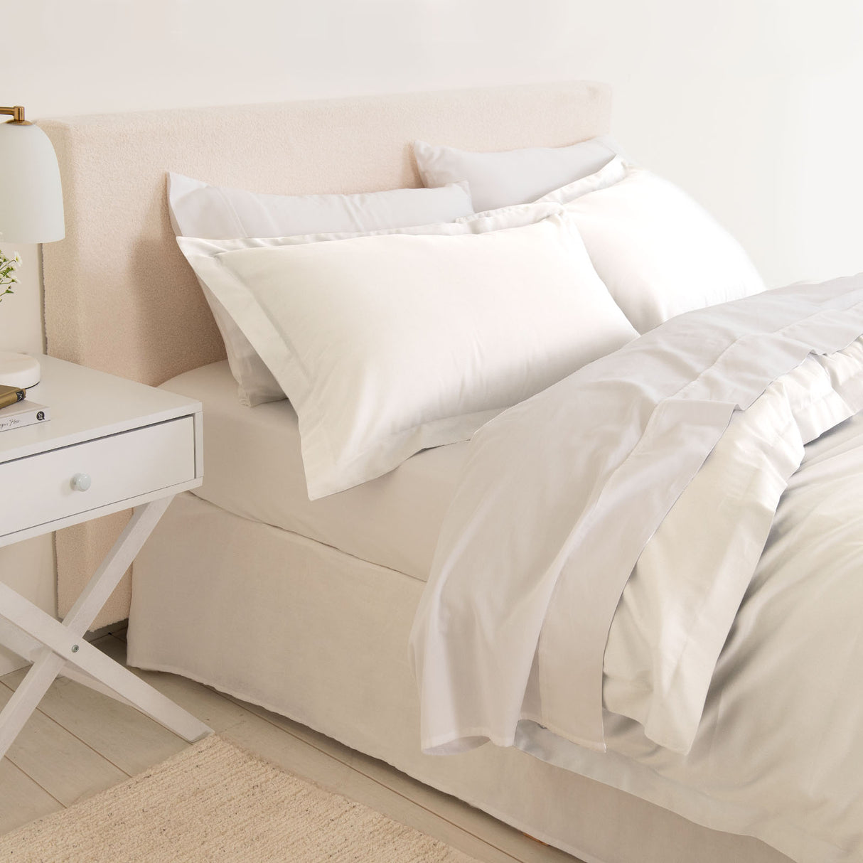 Royal Comfort - Balmain 1000TC Bamboo cotton Quilt Cover Sets (King) - White-1951134824026738689