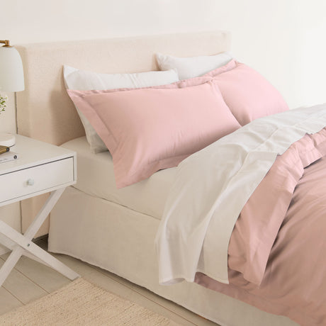 Royal Comfort - Balmain 1000TC Bamboo cotton Quilt Cover Sets (King) - Blush-1951134824811073537