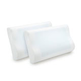 Royal Comfort - Gel Memory Foam Pillow Contour - Twin Pack - Front View