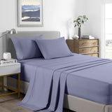 Royal Comfort Bamboo Cooling 2000TC Sheet Set - King-Lilac Grey - Top-Down View