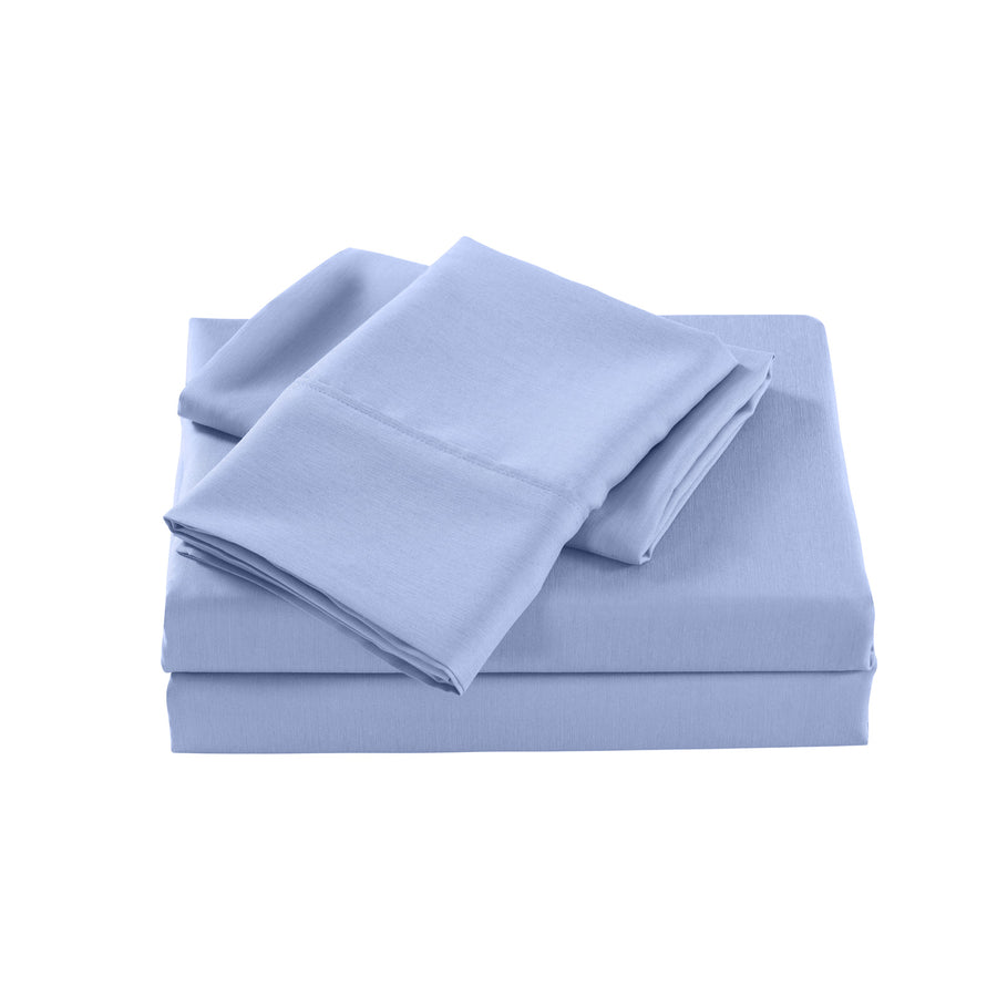 Royal Comfort Bamboo Cooling 2000TC Sheet Set - Single-Light Blue-1951134863952318466