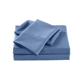 Royal Comfort Bamboo Cooling 2000TC Sheet Set - King Single-Denim - Front View