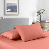 Royal Comfort Bamboo Cooling 2000TC Sheet Set - King Single-Peach