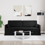 Sofa Black 198 x 78 x 80 cm Fabric