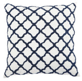 Quatrefoil Feather Cushion Moorish Embroidered 50x50cm 60% feather