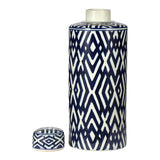 Carlyle Lidded Jar 46cmh.  Large size; Includes matching lid. The gorgeous Carlyle Lidded Jar combines traditional patterns and contemporary craftsman - Front View