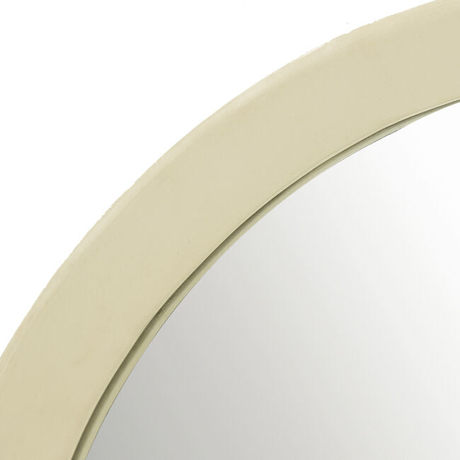 Porthole Mango Cream Wood Wall Mirror
