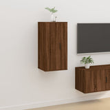Wall Mounted TV Cabinet Brown Oak 40x34.5x80 cm - Front View