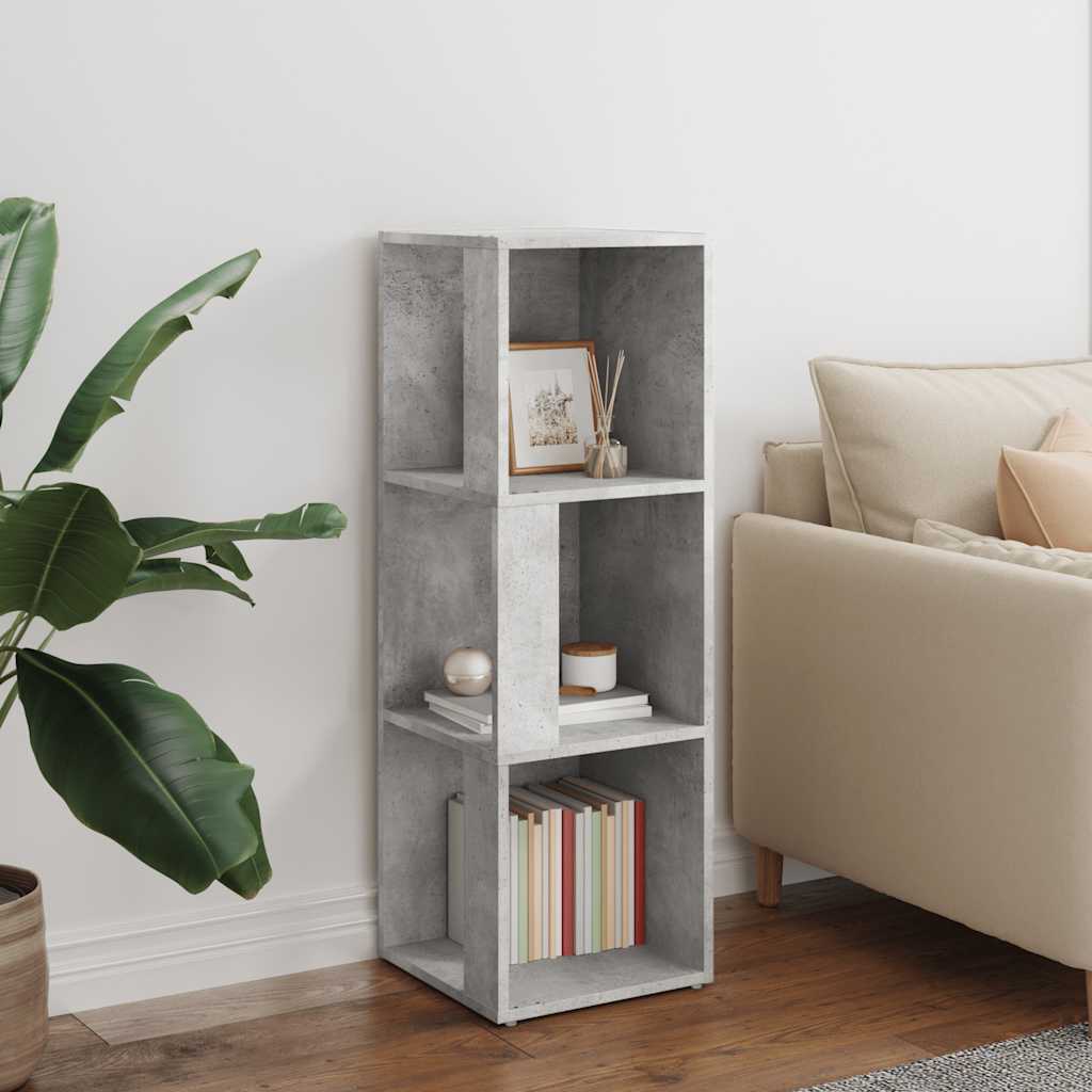 Corner Cabinet Concrete Grey 33x33x100 cm Engineered Wood