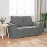 Sofa Bed Dark Grey 148 x 71 x 83 cm Velvet - Side View