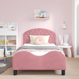Kids'Bed Frame with Headboard Pink 90 x 190 cm Velvet