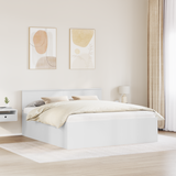 Bed Frame with Headboard White 180 x 200 cm Engineered Wood