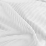 Royal Comfort 1200 Thread count Damask Stripe Cotton Blend sheet sets Queen White-1951134866385014788