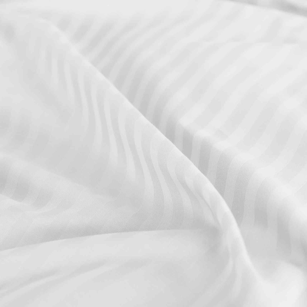 Royal Comfort 1200 Thread count Damask Stripe Cotton Blend sheet sets Queen White-1951134866385014788