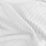 Royal Comfort 1200 Thread count Damask Stripe Cotton Blend sheet sets King White - Side View