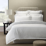 Royal Comfort 1200 Thread count Damask Stripe Cotton Blend Quilt Cover Sets King White-1951134825658322944