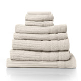 Royal Comfort Eden Egyptian Cotton 600 GSM 8 Piece Towel Pack Beige - Rear View