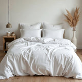 Royal Comfort 1500TC Cotton Rich Fitted 4 PC Sheet sets Queen White - Low Angle