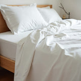 Royal Comfort 1500TC Cotton Rich Fitted 4 PC Sheet sets King White - Front View