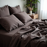 Royal Comfort 1500TC Cotton Rich Fitted 4 PC Sheet sets King Dusk Grey - Front View