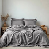 Royal Comfort 1500 TC Cotton Rich Fitted sheet 4 PC Set King-Indigo - Low Angle