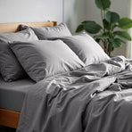 Royal Comfort 1500 TC Cotton Rich Fitted sheet 4 PC Set King-Indigo-1951134868935151619