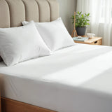 Royal Comfort 1500 TC Cotton Rich Fitted sheet 3 PC Set Double-White