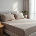 Royal Comfort 1500TC Cotton Rich Fitted sheet 3 PC Set Double-Stone-1951134869606240257