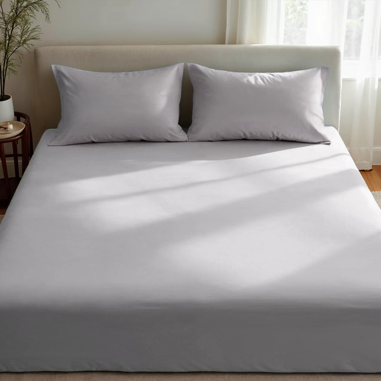 Royal Comfort 1500TC Cotton Rich Fitted sheet 3 PC Set Double-Indigo-1951134869878870018