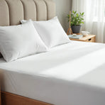 Royal Comfort 1500 TC Cotton Rich Fitted sheet 3 PC Set King-White-1951134870113751041