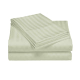 Royal Comfort 1200 Thread count Damask Stripe Cotton Blend sheet sets King Pebble - Front View