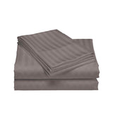Royal Comfort 1200 Thread count Damask Stripe Cotton Blend sheet sets King Pewter-1951134870906474498