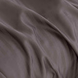 Royal Comfort 1200 Thread count Damask Stripe Cotton Blend sheet sets King Pewter - Side View