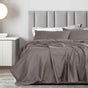 Royal Comfort 1200 Thread count Damask Stripe Cotton Blend sheet sets Queen Pewter