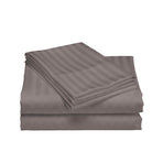 Royal Comfort 1200 Thread count Damask Stripe Cotton Blend sheet sets Queen Pewter-1951134872068296707