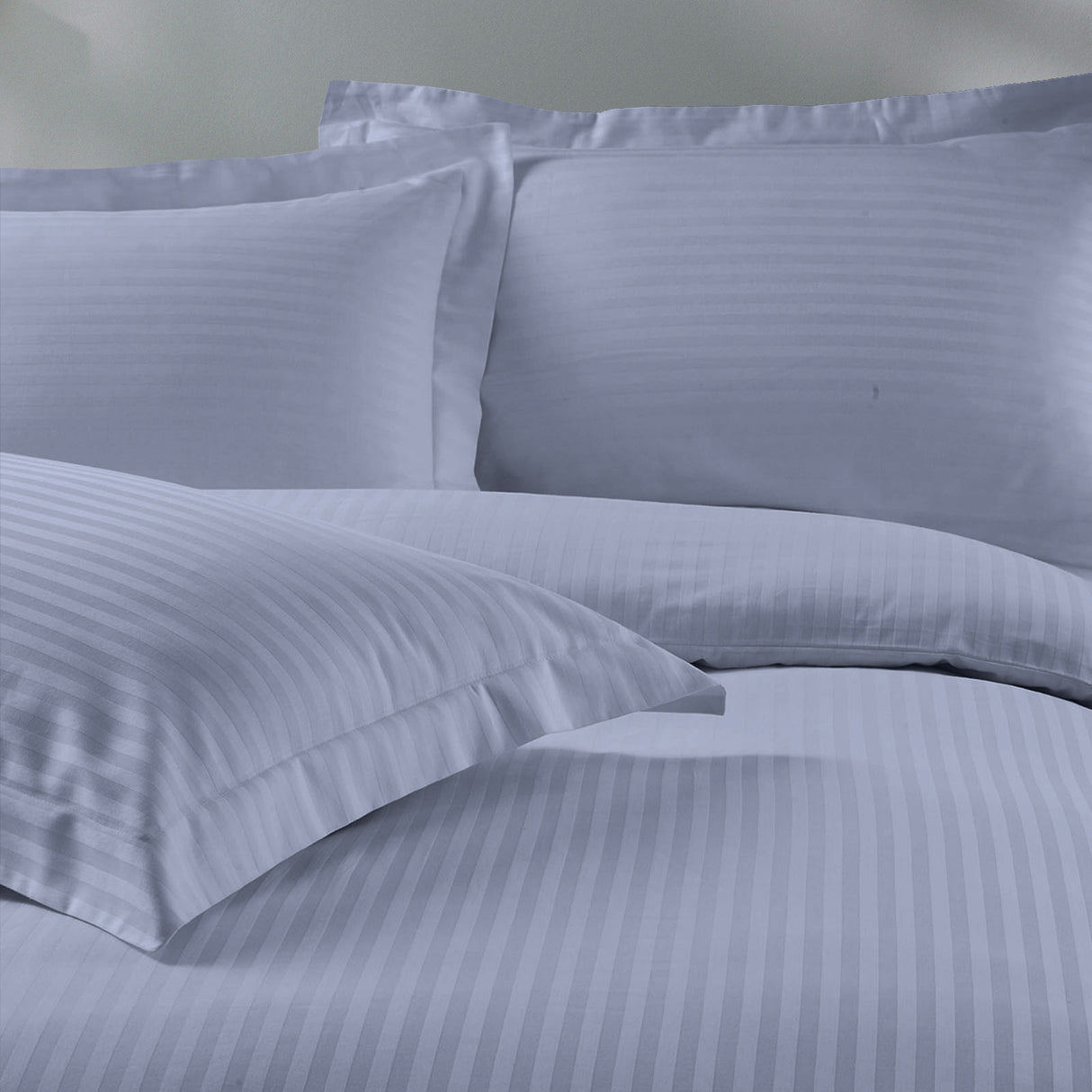 Royal Comfort 1200 Thread count Damask Stripe Cotton Blend Quilt Cover Sets Queen Blue Frog-1951134826652372993