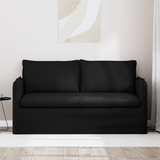 Sofa Black 156 x 82 x 85 cm Fabric - Side View