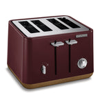 Morphy Richards Aspect 4-Slice Toaster - Maroon with Cork-Effect Trim