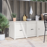 Kitchen Cabinet MEPPEL White 106 x 55 x 64 cm Solid Pine wood