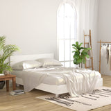 Bed Headboard White 160 cm Engineered Wood - Side View