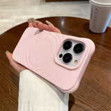 Water Ripple Liquid Silicone For Magsafe Wireless Charge Magnetic Case For iPhone 15 16 14 13 11 12 Pro Max Soft Shockproof Case - Extra Image