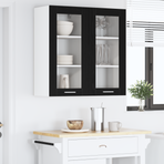 Hanging Cabinet Black Oak 40 x 31 x 80 cm Engineered Wood